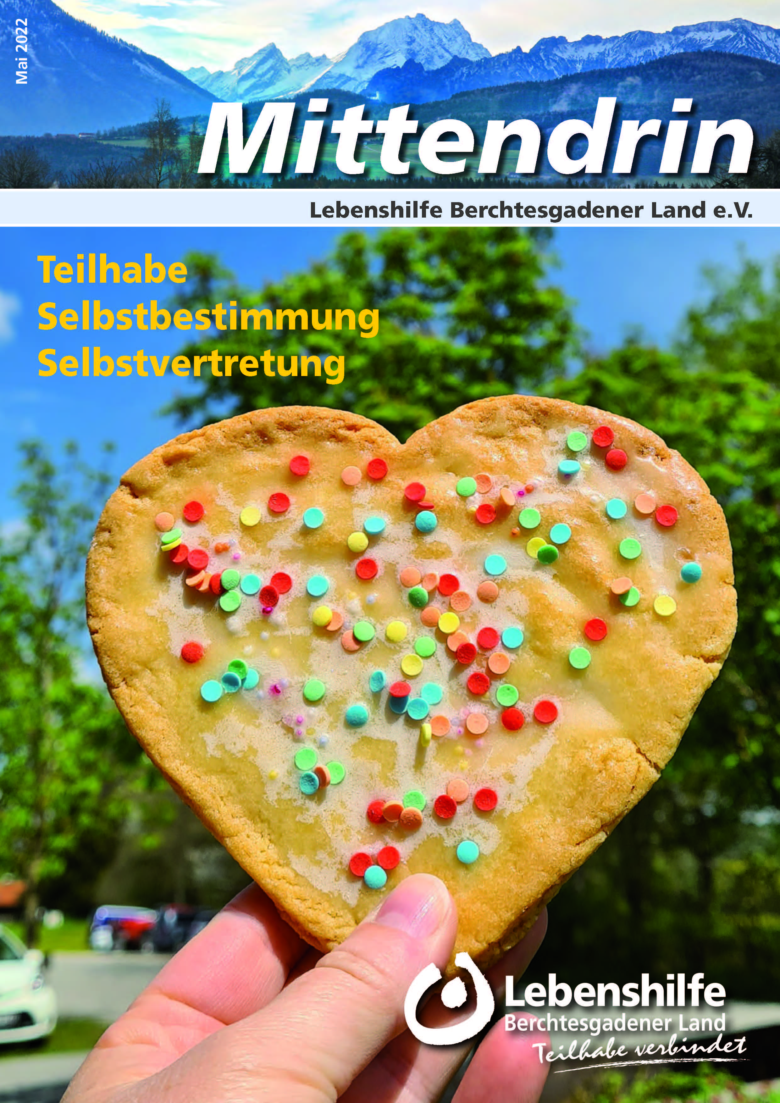 Titelseite der Zeitschrift Mittendrin, Mai 2022