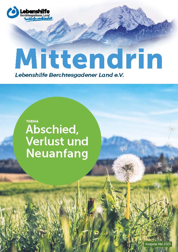 Titelseite der Zeitschrift Mittendrin, Mai 2025