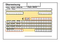 Sie sehen hier eine bankueberweisung.