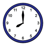 Auf dem Bild sehen Sie 8 Uhr. 