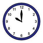 Auf diesem Bild ist es zehn Uhr.