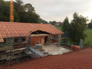 Die Baustelle in Adelstetten kommt gut voran