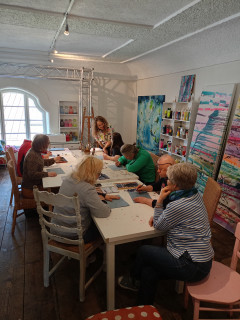 Malkurs in einem echten Künstleratelier